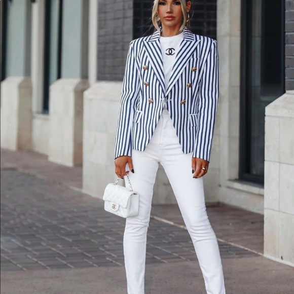 NWT Yatch Club Blue and White Blazer. - Picture 5 of 5